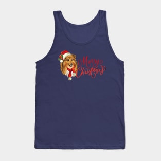 Christmas Collie Tank Top